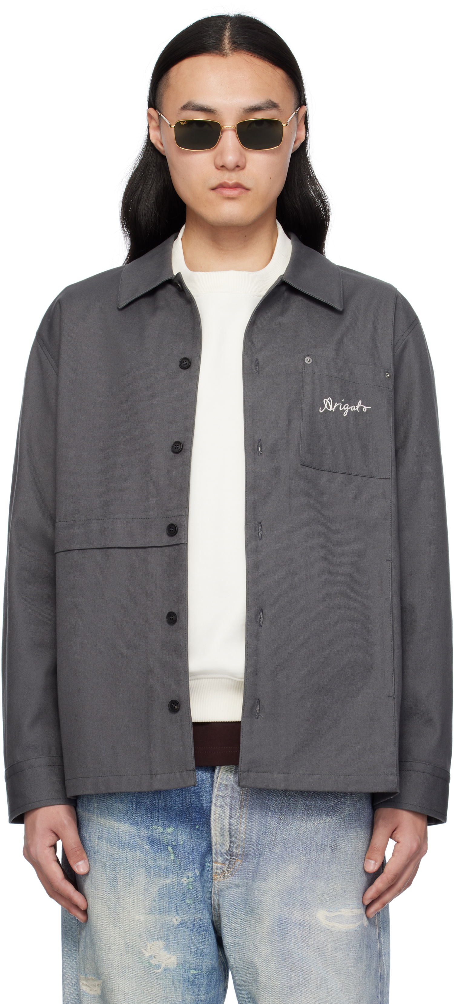 Skjorte AXEL ARIGATO Axel Arigato Rowe Canvas Overshirt Grå | A2917002, 0