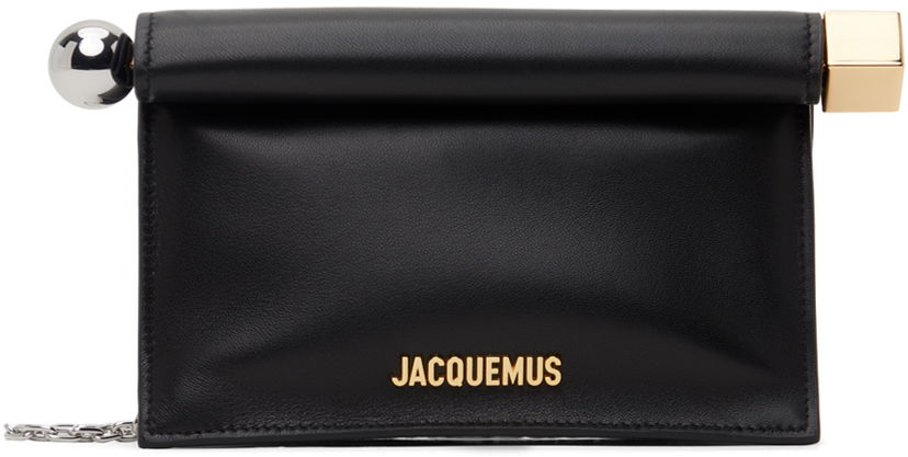 Håndtaske Jacquemus Les Sculptures 'La petite pochette rond carré' Pouch Sort | 24E241BA392-3171