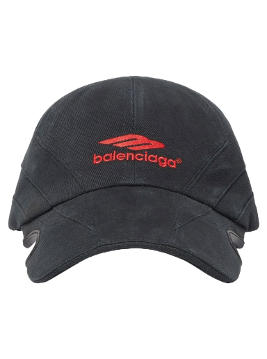 Kasket Balenciaga Logo-Print Cap Grå | 719285410B2