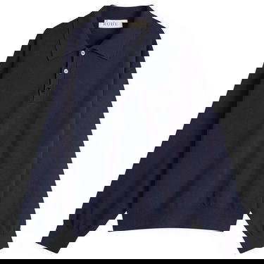 Sweater Róhe Rohe Knitted Long Sleeve Polo Mørkeblå | 314-23-413, 1