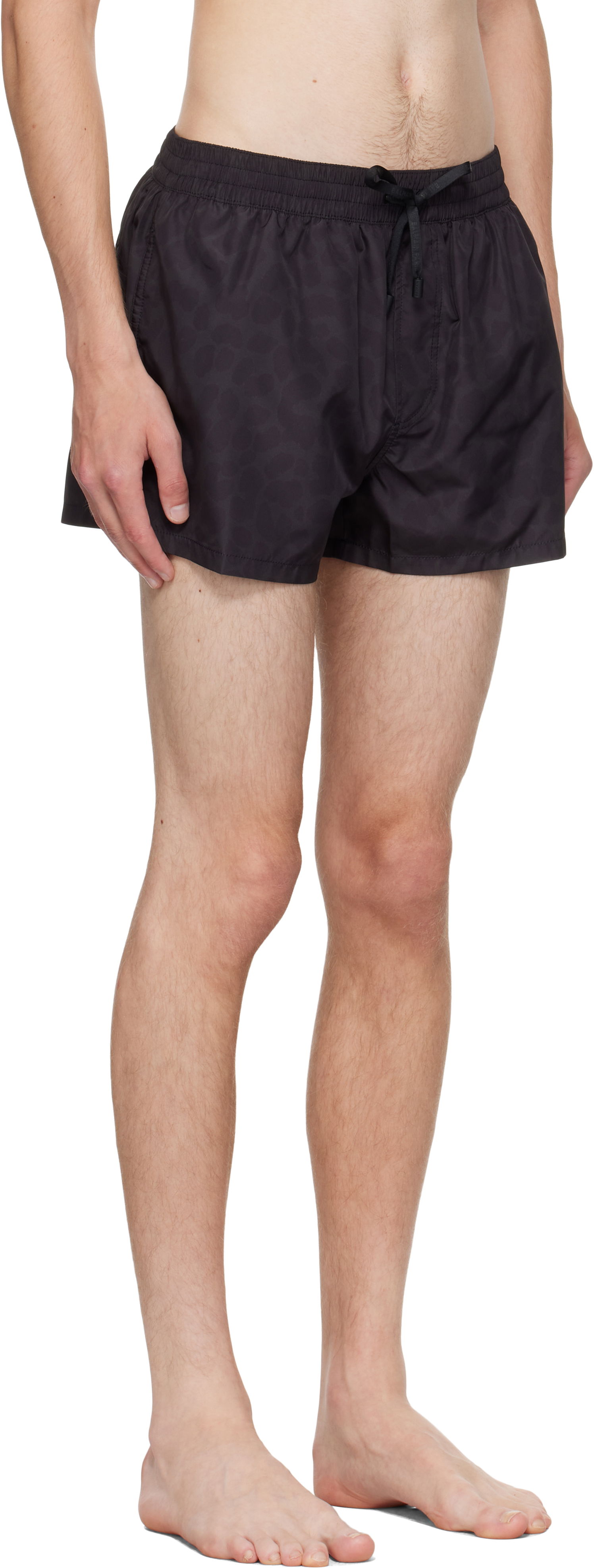 Badetøj Balmain Balmain Leopard Swim Shorts Sort | BWB711710, 1