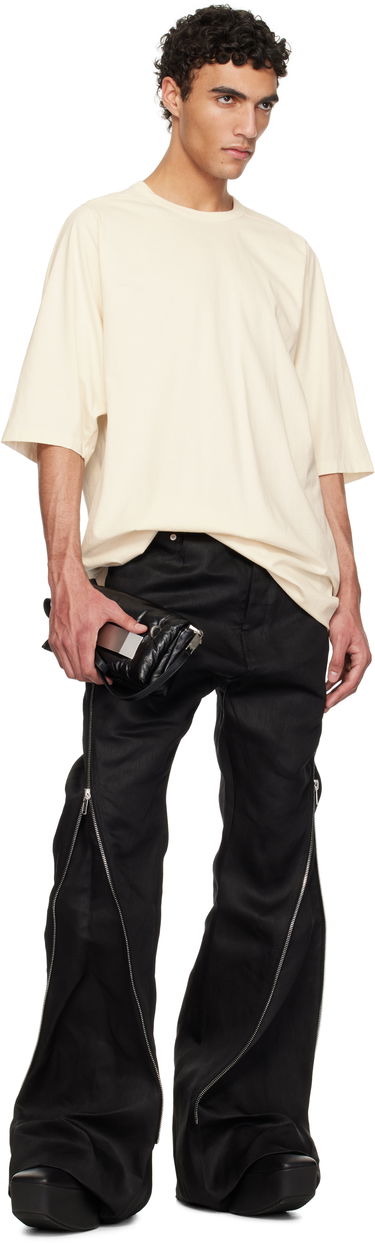 T-shirt Rick Owens Rick Owens Hollywood Jumbo Short Sleeve T-Shirt Beige | RU01E5274 JNC, 4