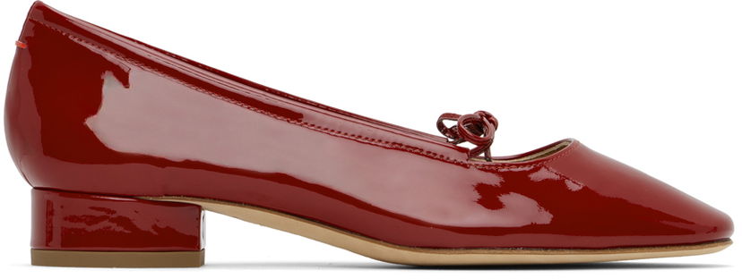 Kjole Aeyde Aeyde Darya Ballerina Flats Rød | A11-FL-GLVR25BL16-FW24-985-048