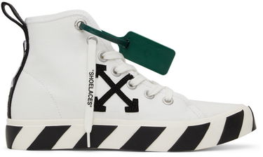 Sneakers og sko Off-White Mid Vulcanized "White & Black" Hvid | OMIA119C99FAB0010110, 0