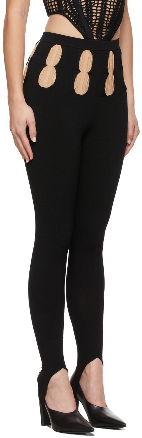 Leggings Dion Lee Double Stirrup Leggings Sort | C7015F21, 1