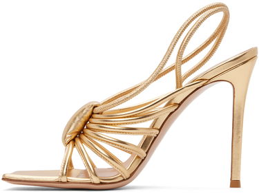 Sneakers og sko Gianvito Rossi Hellen Square Toe Heeled Sandals Metalisk | G32488-15RIC-NPS, 2