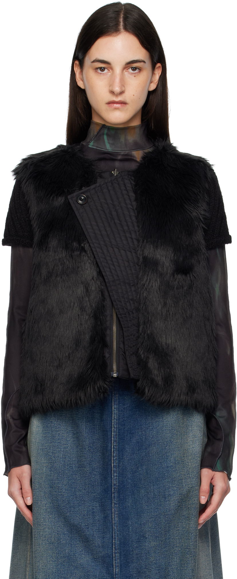 Vest Andersson Bell Andersson Bell Reversible Faux-Fur Vest Sort | awa723u