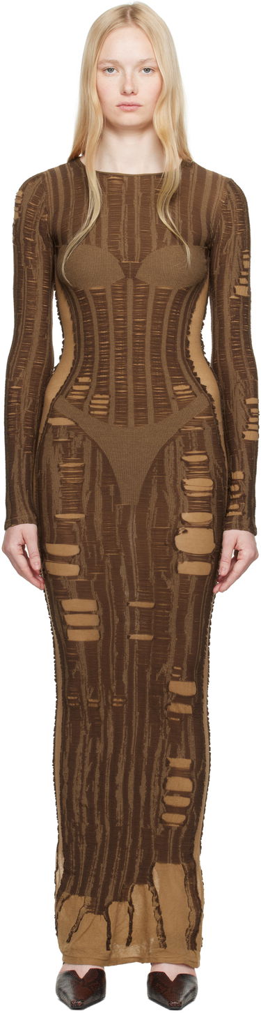 Kjole Diesel Diesel M-Calimera Maxi Dress Brun | A18125 0BJBI, 0