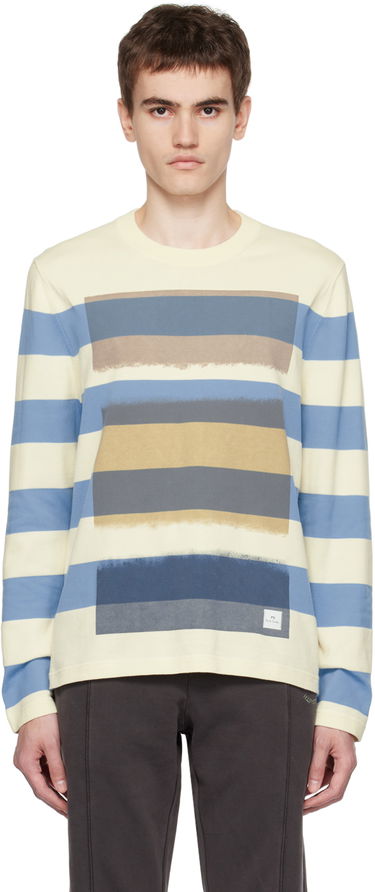 T-shirt Paul Smith PS Paul Smith Stripe Long Sleeve Sweater Beige | M2R-226Y-L21872, 0