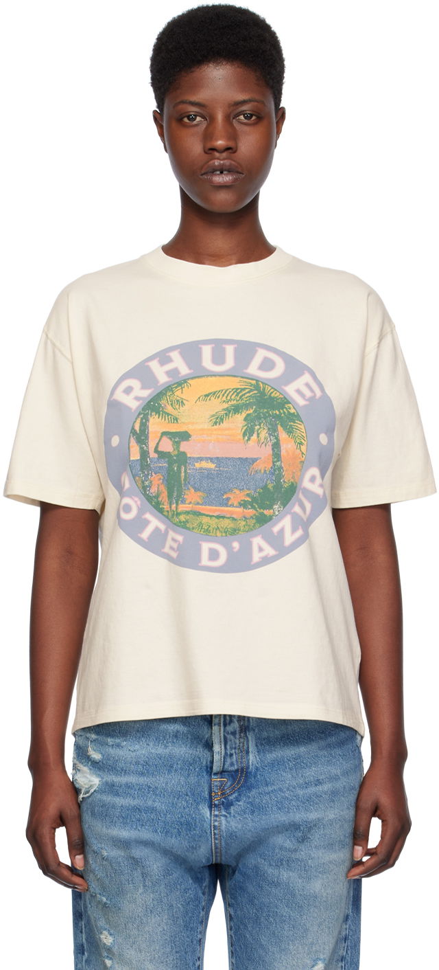 T-shirt Rhude Lago T-Shirt "Off-White" Hvid | RHPS24TT01012611, 0