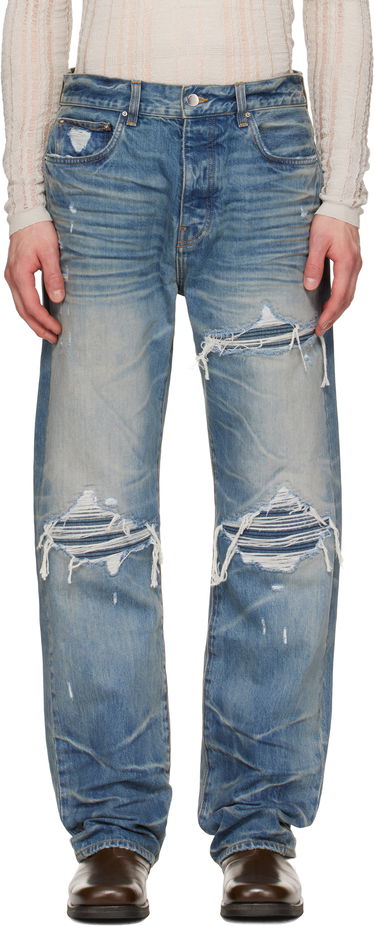 Jeans AMIRI AMIRI Pleated Denim Straight MX1 Jeans Blå | AMDNGH1087, 0