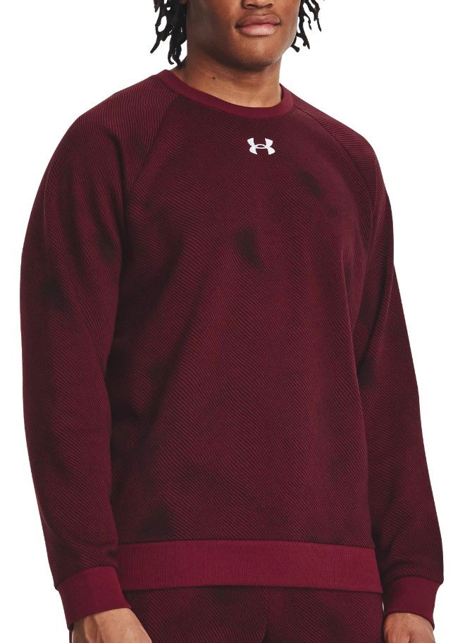 Sweatshirt Under Armour Rival Fleece Printed Crew Sweat Bourgogne | 1379756-600, 0