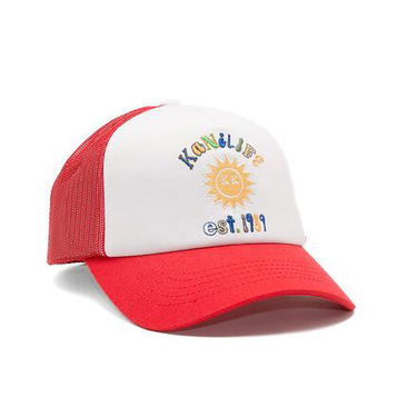 Kasket Karl Kani Woven Signature Trucker Cap Red/White Rød | KK7010030, 0