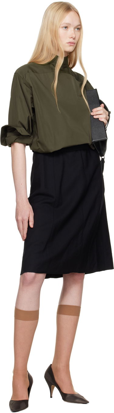 Kjole Maison Margiela Maison Margiela Reversed Shirtdress Midi Dress Grøn | S51DD0026 MTN066, 4