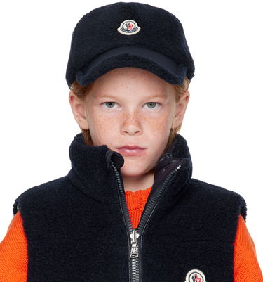 Kasket Moncler Kids' Fleece Baseball Cap Blå | J29543B00024809BY, 0