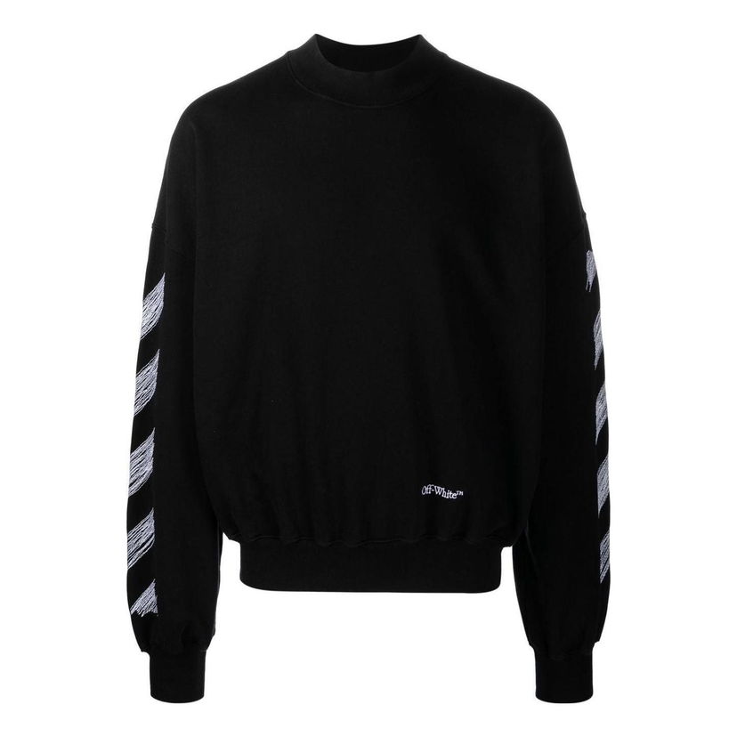 Sweater Off-White Off-White Scribble Arrows Sweatshirt Sort | OMBA067S23FLE0041001