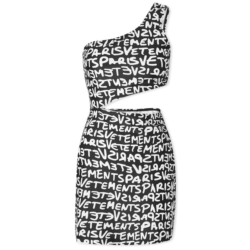 Kjole VETEMENTS One Shoulder Mini Dress Beige | WE64DR600BW