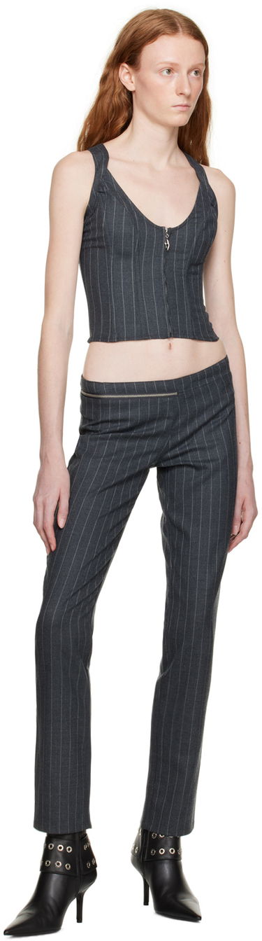 Tanktop Miaou Miaou Hannah Jewett Edition Pinstriped Valda Tank Top Grå | 7056PSWBRI, 3