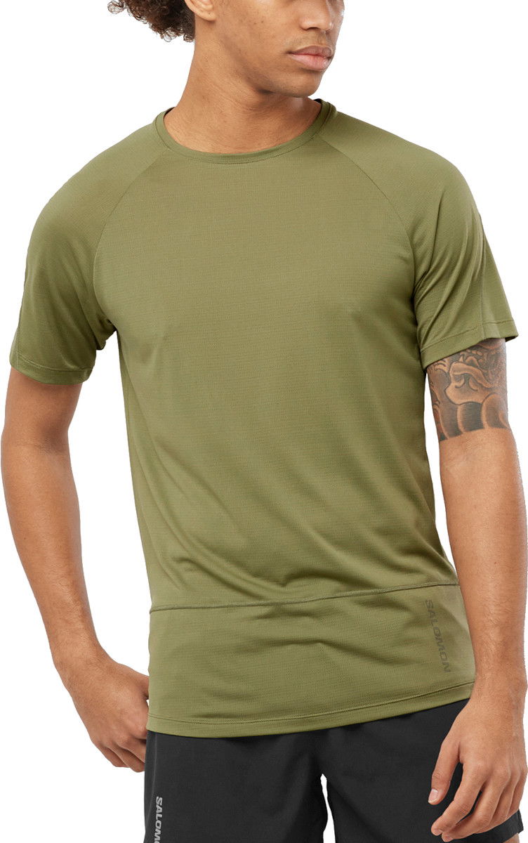 T-shirt Salomon Cross Run Tee Grøn | lc2138700, 0