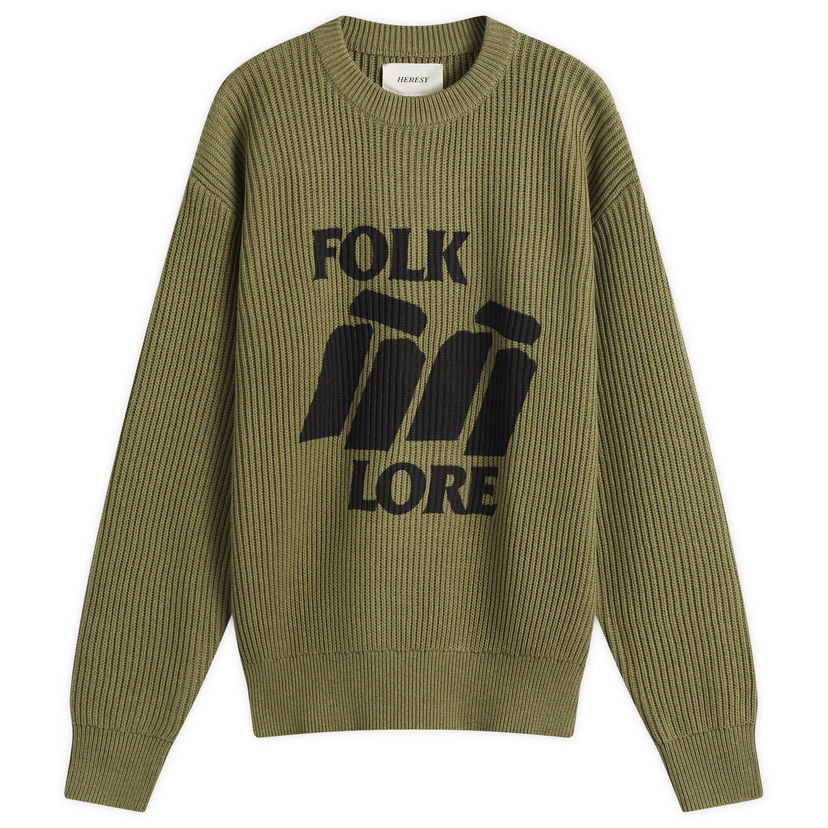 Sweater Heresy Heresy Men's Ray's Knit Sweater Grøn | HSS25-KW02
