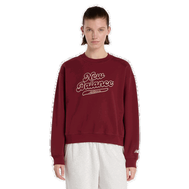 Sweatshirt New Balance Athletics Legacy Crew Sweatshirt Bourgogne | WT53901-MHB, 0