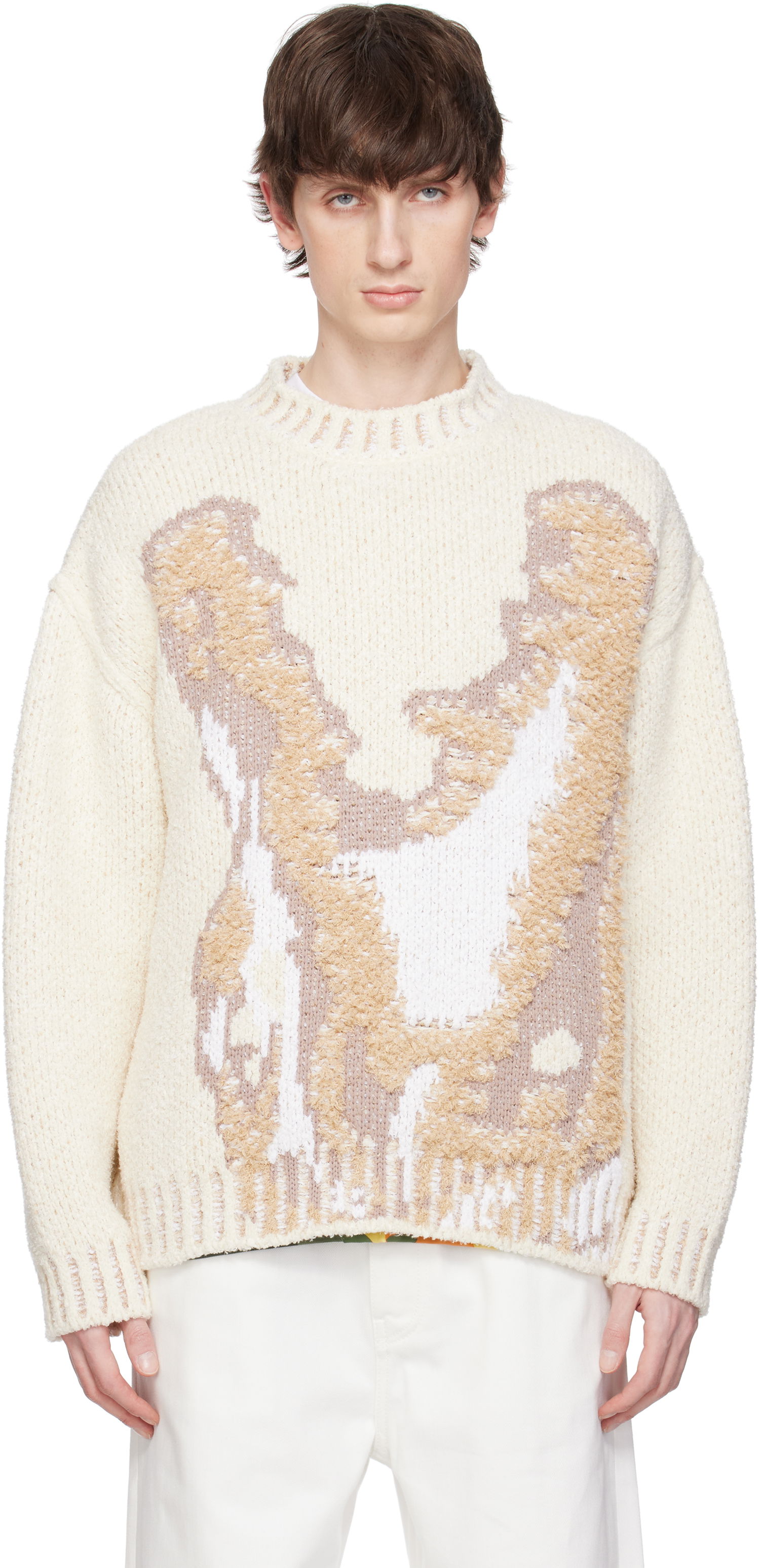 Sweater Lacoste Lacoste Lassie Crewneck Sweater Hvid | AH6772, 0