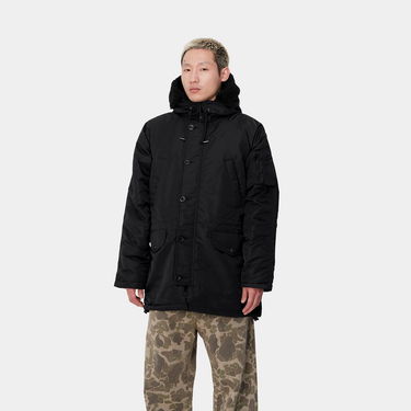 Parka Carhartt WIP Hooded Parka with Faux-Fur Lining Sort | I033929_9, 6