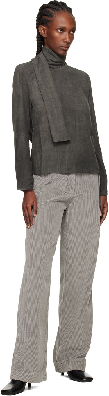 Skjorte OUR LEGACY Virtuous Draped Neck Blouse Grå | W4252VD, 3