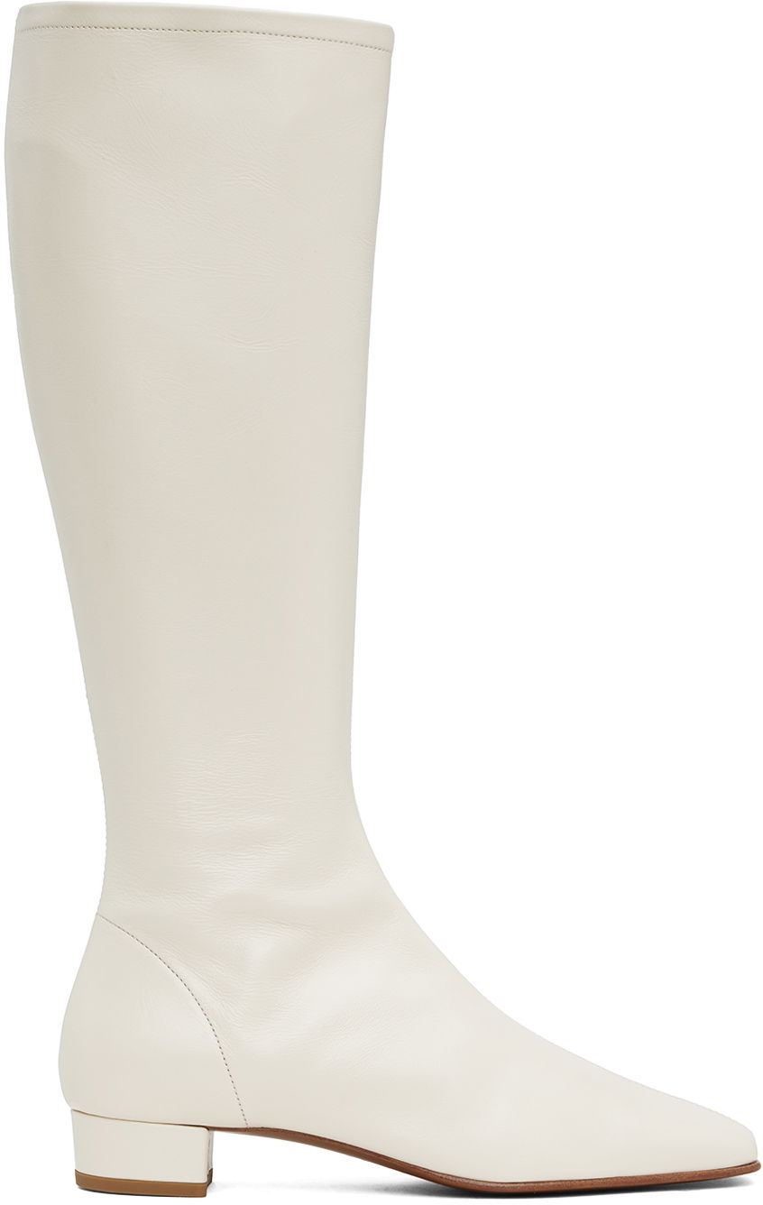 Sneakers og sko BY FAR Leather Knee-High Boots Hvid | 19FWEDIDFHL, 0