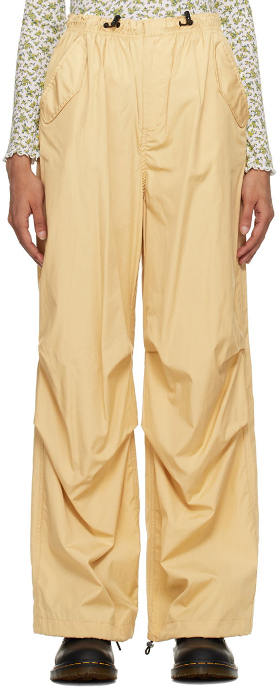Bukser rag & bone Becky Wide Leg Trousers Gul | WAW22H70144614