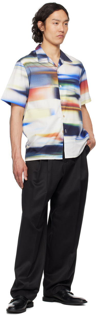 Skjorte Paul Smith PS Paul Smith Motion Blur Short-Sleeve Shirt Flerfarvet | M2R-695U-P22285-01, 3