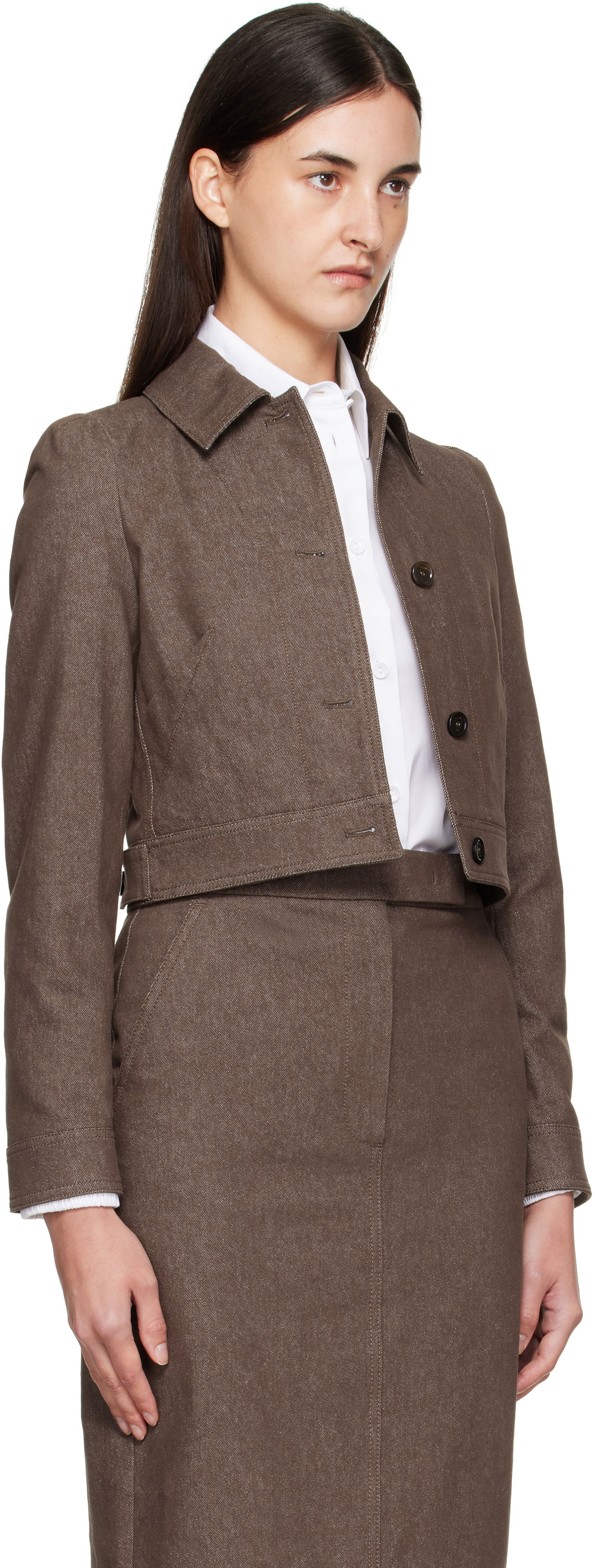 Jakke Max Mara Max Mara Carpa Cropped Jacket Brun | 2511041013600, 1