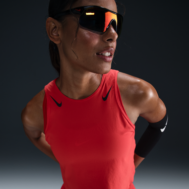 Solbriller Nike Dri-FIT ADV AeroSwift Cropped Running Tank Sort | FN2713-696, 4