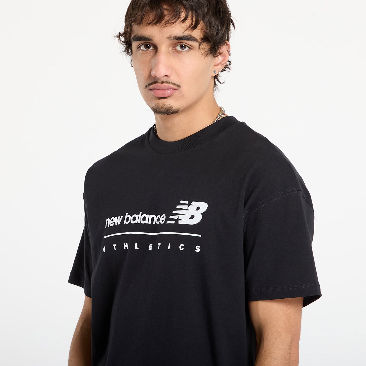 T-shirt New Balance Athletics T-Shirt Sort | NBMT53525BK, 1