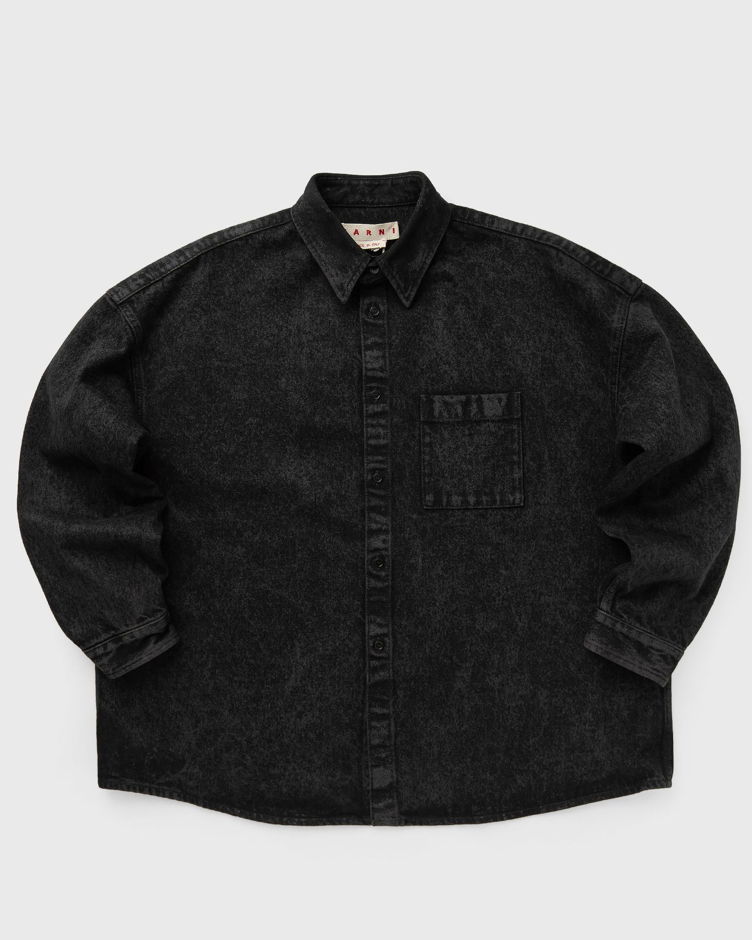 Skjorte Marni Acid Wash Denim Shirt Sort | CUJU0061A2-MMN99, 1