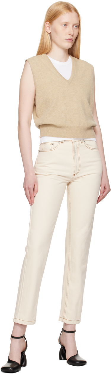 Jeans AMI AMI Paris Classic Fit Jeans Beige | FTR031.DE0039, 3