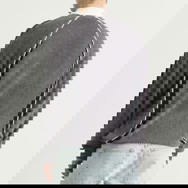 Polo skjorte adidas Originals Wicons Striped Knit Long Sleeve Polo Grå | KS5442, 3