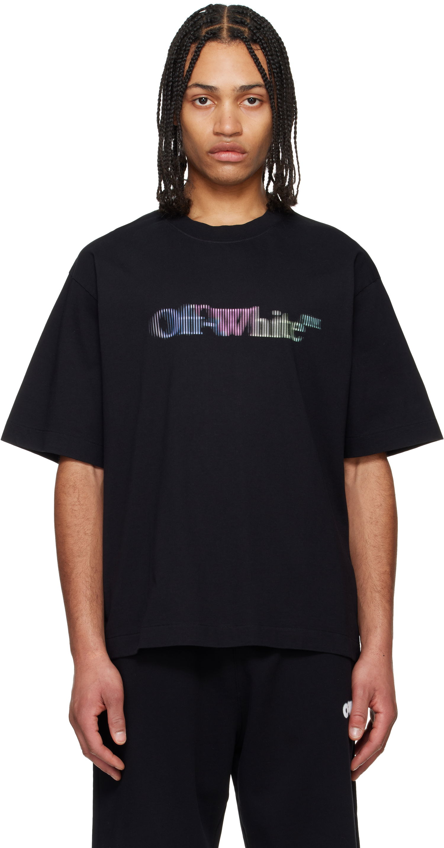 T-shirt Off-White Off-White Skate Short Sleeve T-Shirt Sort | OMAA120S25JER00M1084, 0