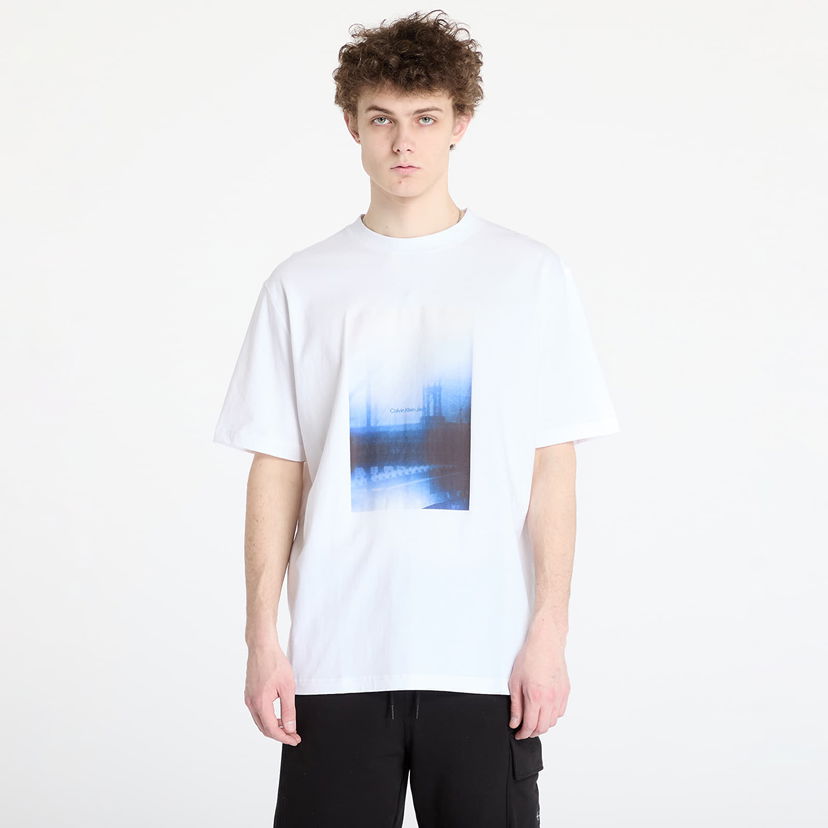 T-shirt CALVIN KLEIN Calvin Klein Jeans Hazy City T-Shirt Hvid | J30J327477 YAF