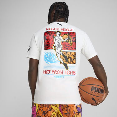 T-shirt Puma Melo Phoenix Basketball T-Shirt Hvid | 630688_01, 3