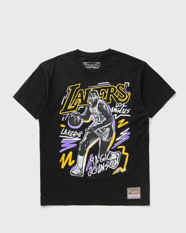T-shirt Mitchell & Ness Mitchell & Ness Los Angeles Lakers Magic Johnson Chalked Up T-Shirt Sort | TP10221-LALBLCK, 0