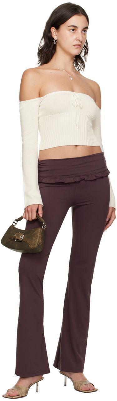 Sweater GUIZIO Guizio Bayberi Off-Shoulder Sweater Hvid | F23615S020, 3
