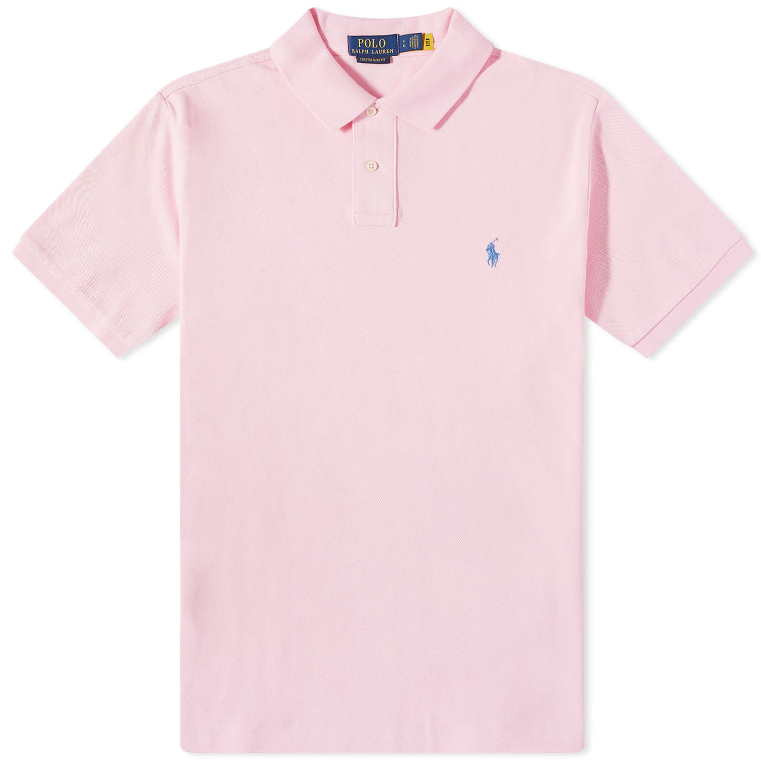 Polo skjorte Polo by Ralph Lauren Custom Slim Fit Polo Carmel Pink Lyserød | 710782592033, 0