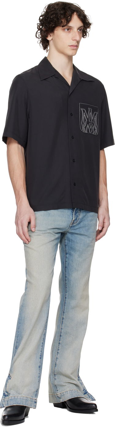 Skjorte AMIRI AMIRI MA Outline Bowling Shirt Sort | AMSTCA1151, 3