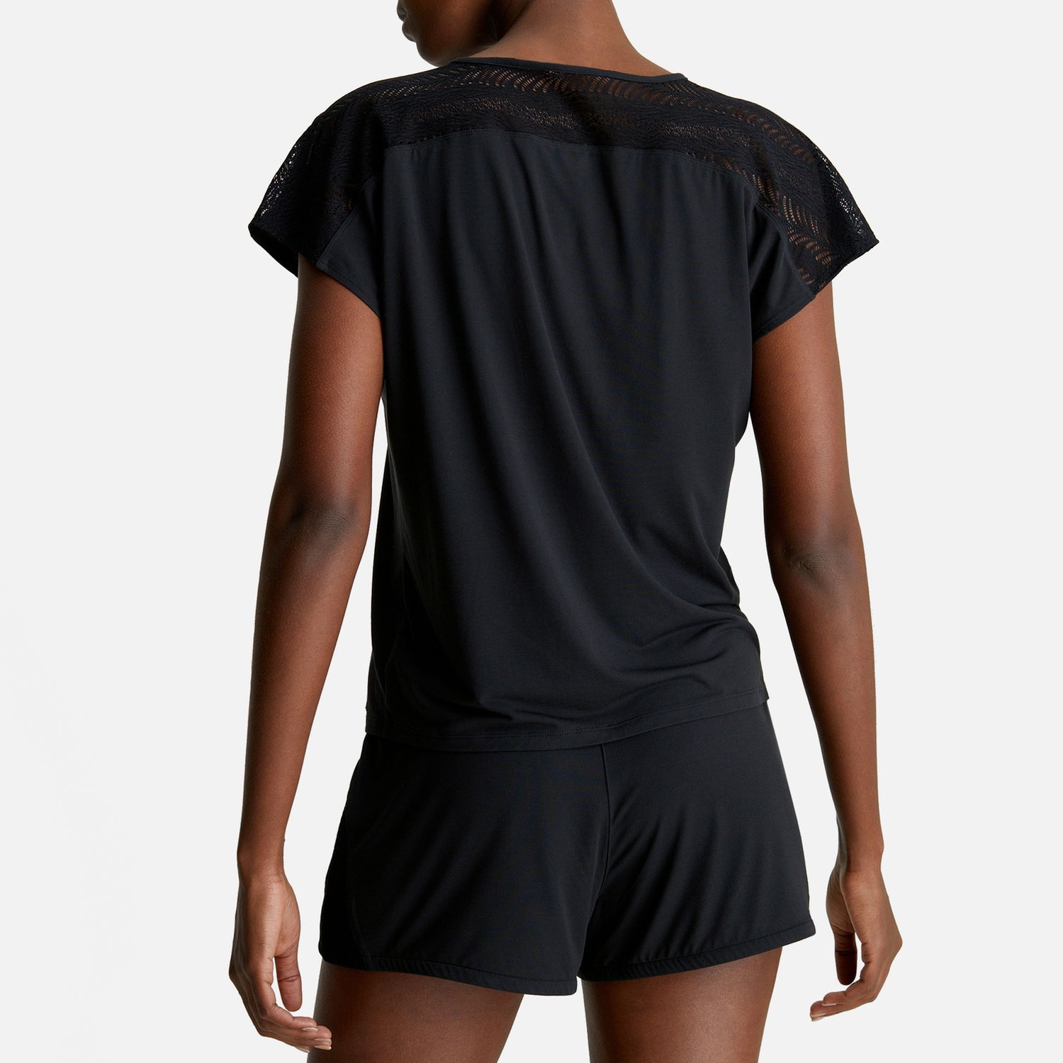 T-shirt CALVIN KLEIN Sculpt Stretch-Modal Top Sort | 000QS7157EUB1, 1
