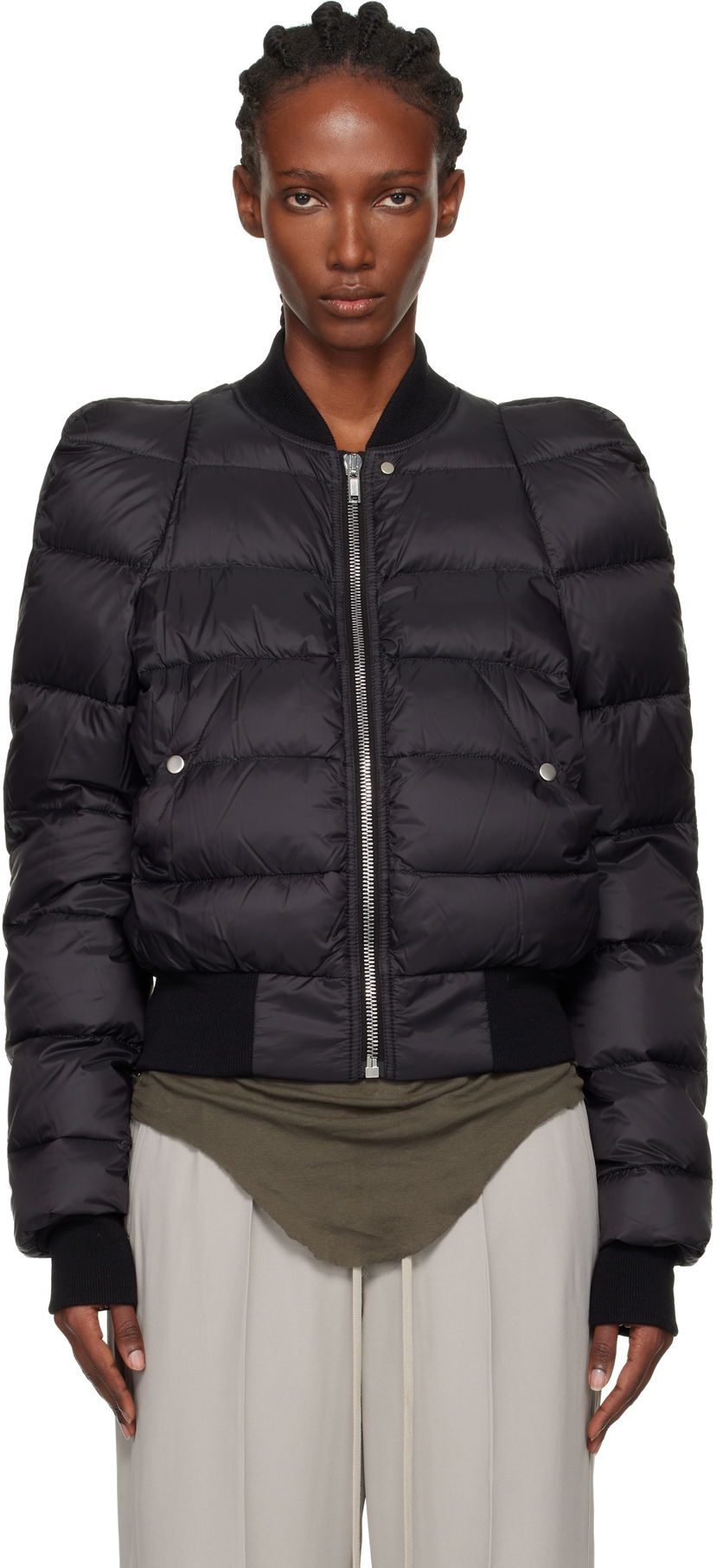 Puffer jakke Rick Owens Concordians Duvet Flight Down Jacket Sort | RP02E4777 NPD1