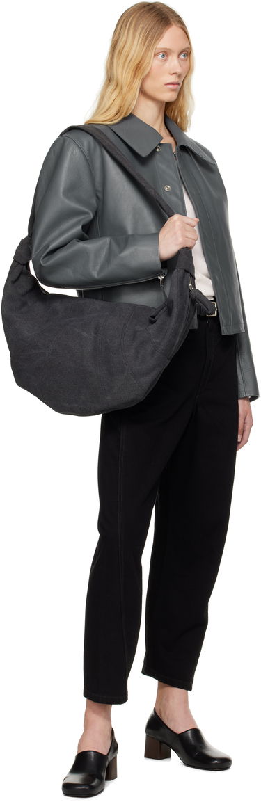 Jakke LEMAIRE Lemaire Boxy Cropped Leather Jacket Grå | OW1133 LL0099, 3