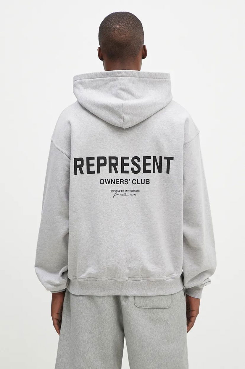 Sweatshirt Represent Clo Owners Club Zip Hoodie Grey Grå | OCM41122.158