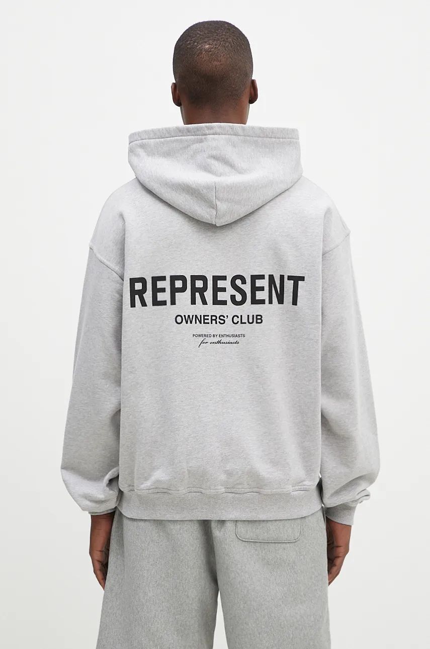 Sweatshirt Represent Clo Owners Club Zip Hoodie Grey Grå | OCM41122.158, 0