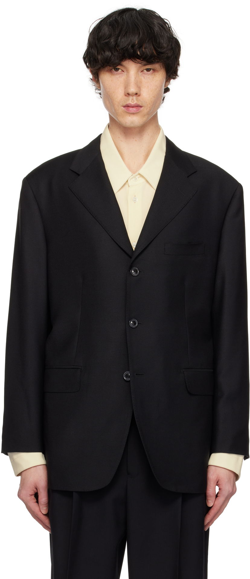 Jakke Maison Margiela Maison Margiela Mohair Blazer Sort | S50BN0536 M35259